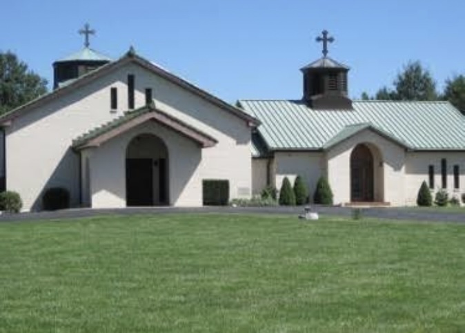 Church exterior in summer